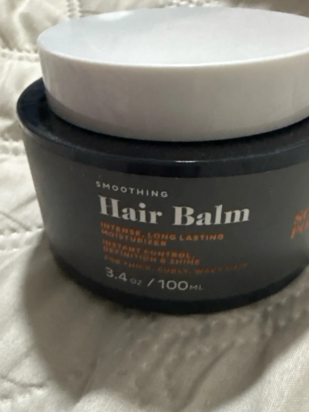 Smoothing Hair Balm for Men - White & Black